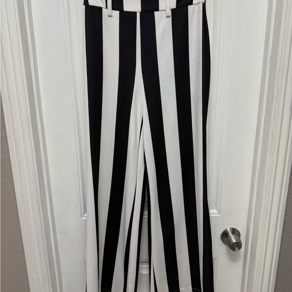 CIEN Black & White Stripe High-Rise Wide Leg Pants Size S (1-3)